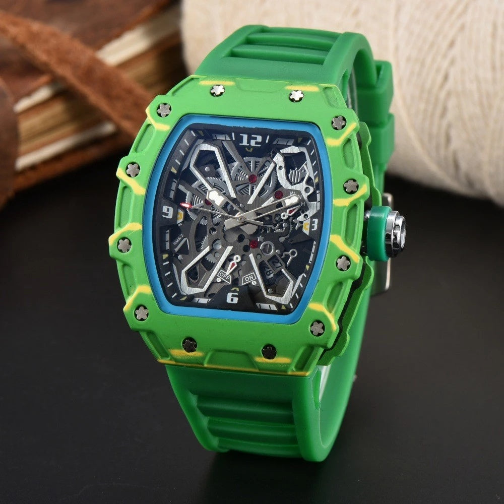 RM055 carbonfiber 42 mm grøn