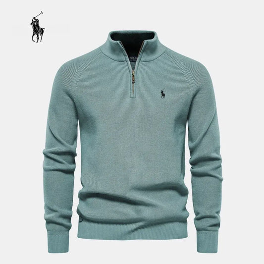 Pull côtelé à demi-fermeture zippée™