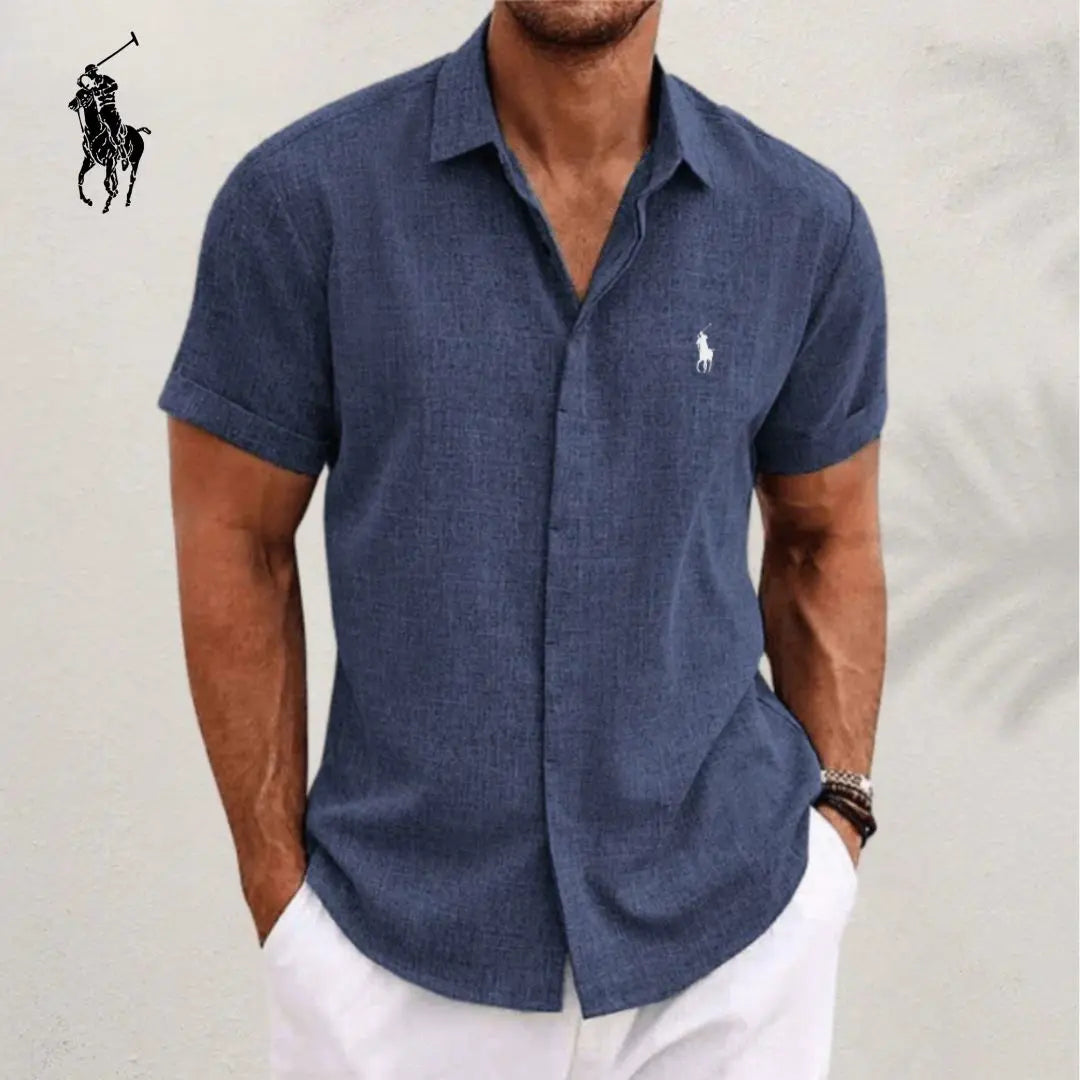Camisa elegante de linho e algodão™