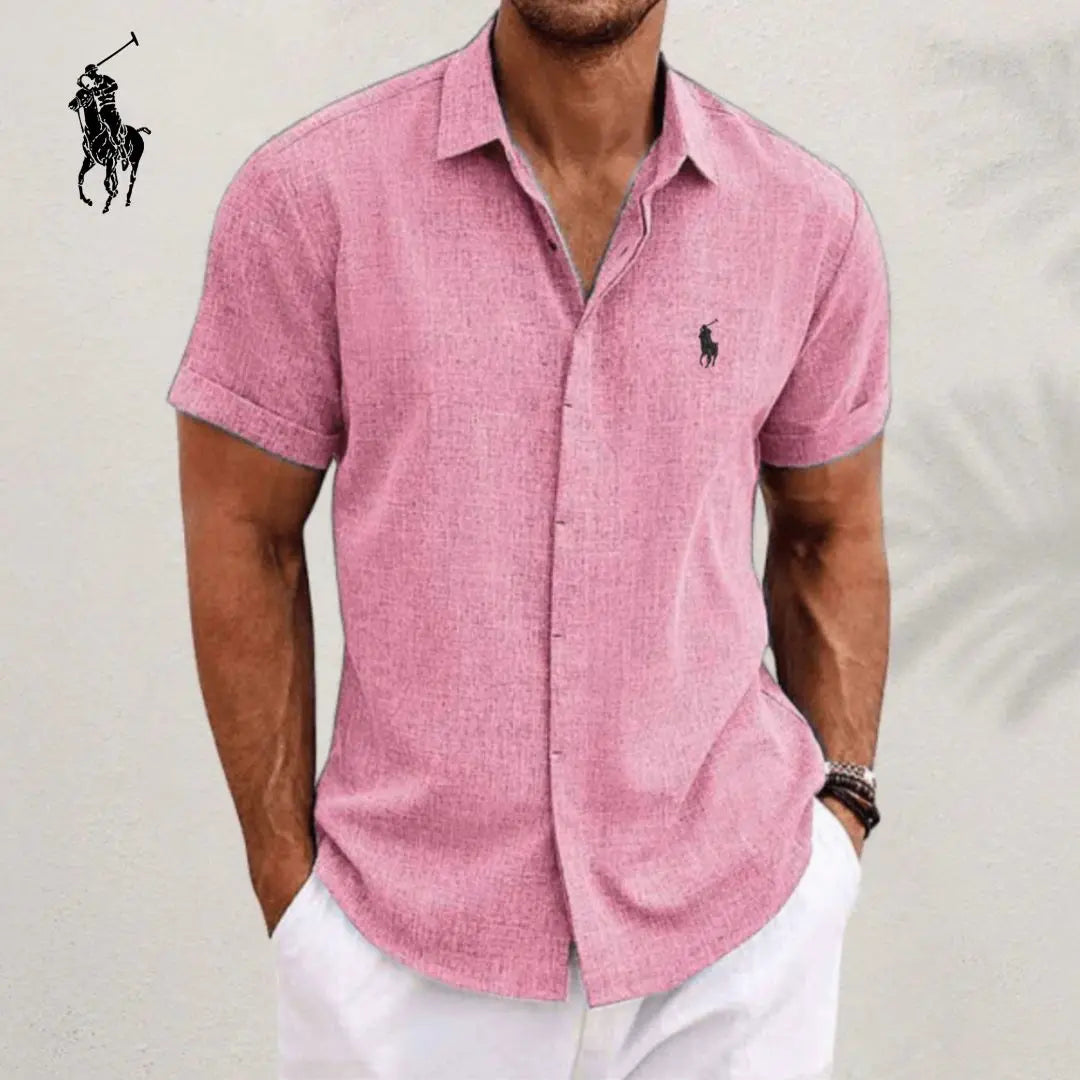 Camisa elegante de linho e algodão™