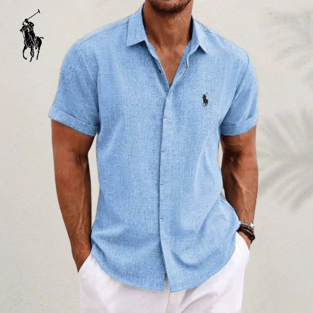 Camisa elegante de linho e algodão™