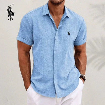 Camisa elegante de linho e algodão™