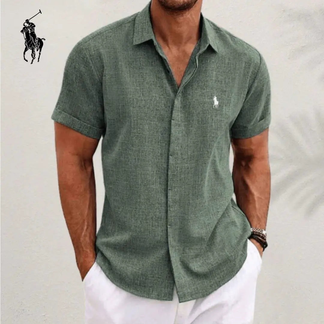 Camisa elegante de linho e algodão™