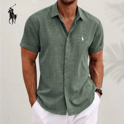 Camisa elegante de linho e algodão™