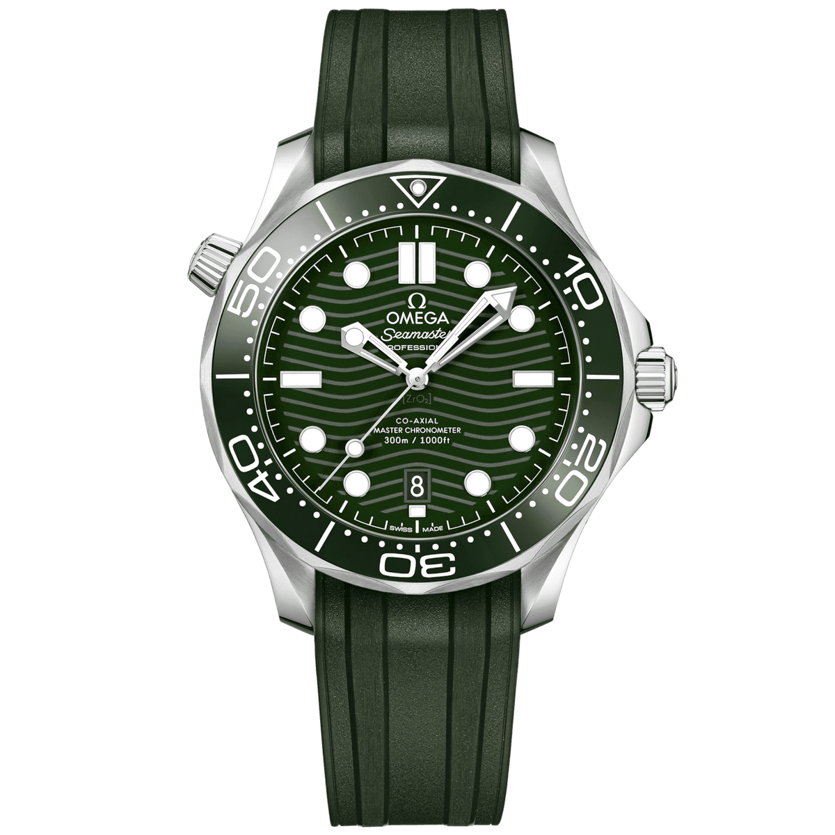 Seamaster Diver 300M Green 42mm Rubber Strap