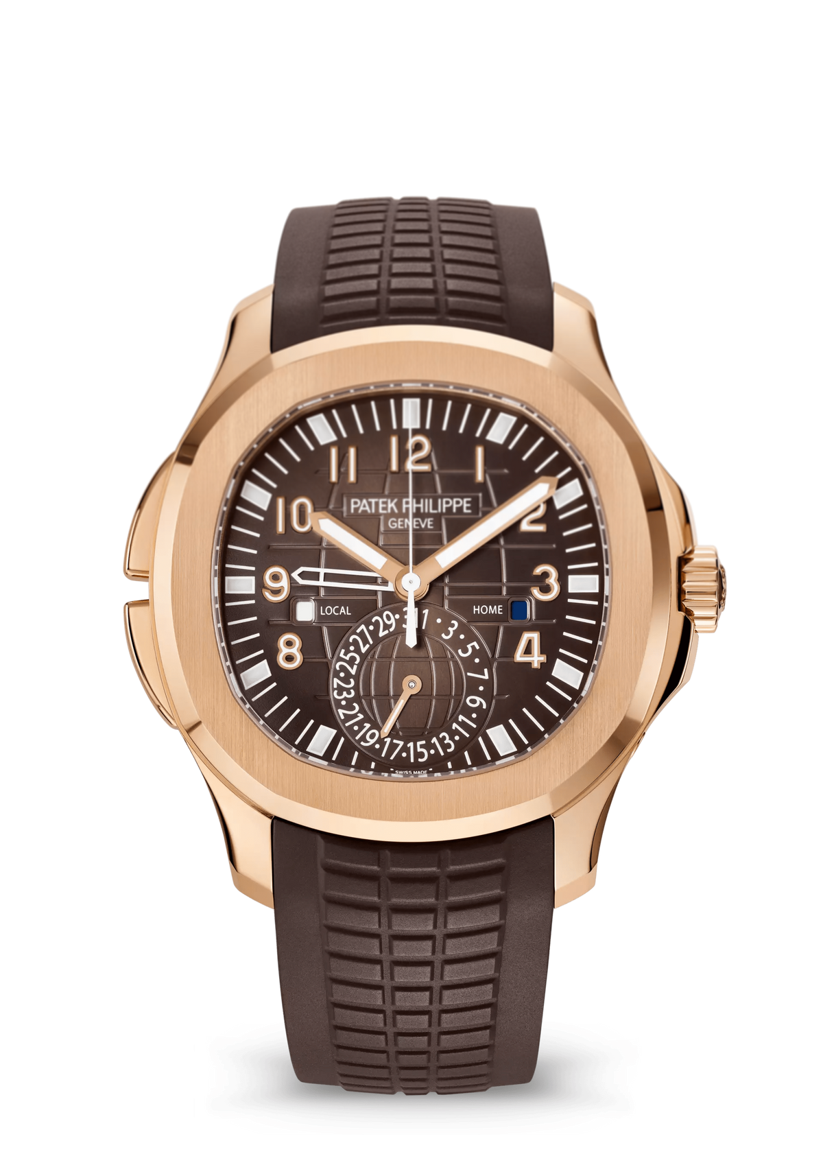 Patek Philippe Aquanaut Travel Time 40.8mm – Aur roz