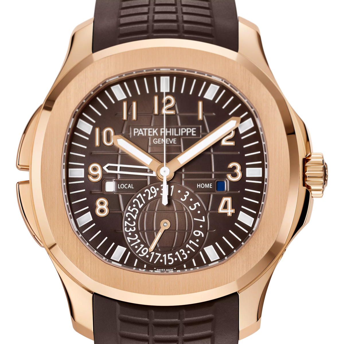 Patek Philippe Aquanaut Travel Time 40.8mm – Aur roz