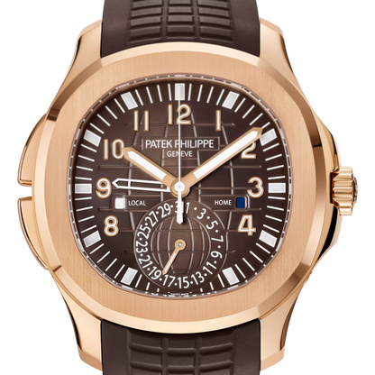 Patek Philippe Aquanaut Travel Time 40.8mm – Aur roz
