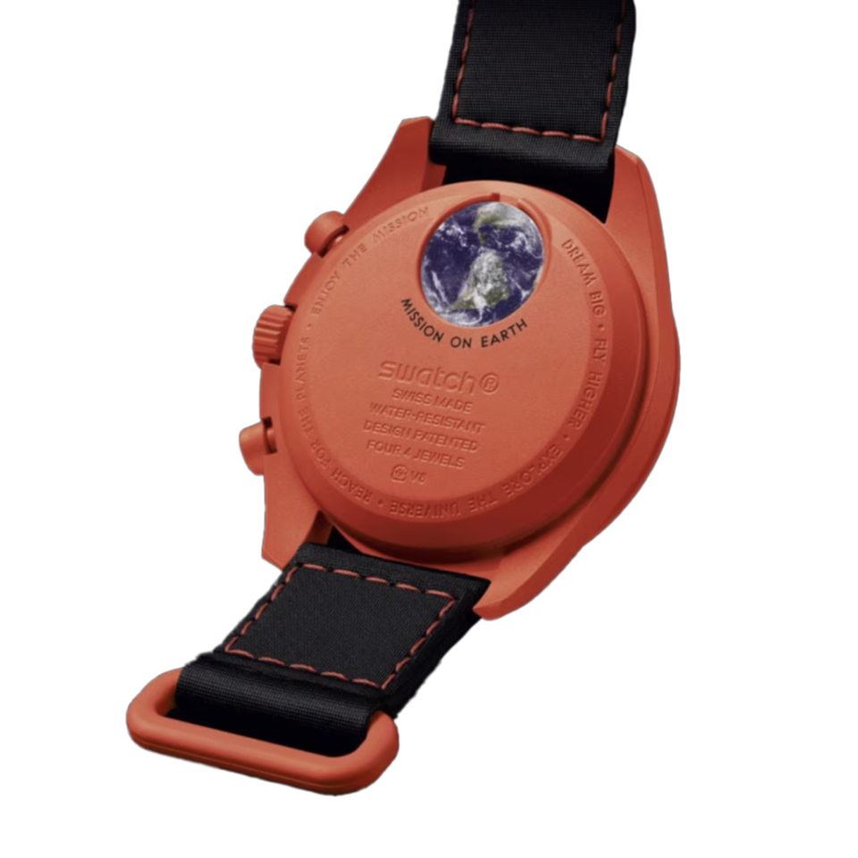 Omega x Swatch MoonSwatch Αποστολή στη Γη – Λάβα 42mm
