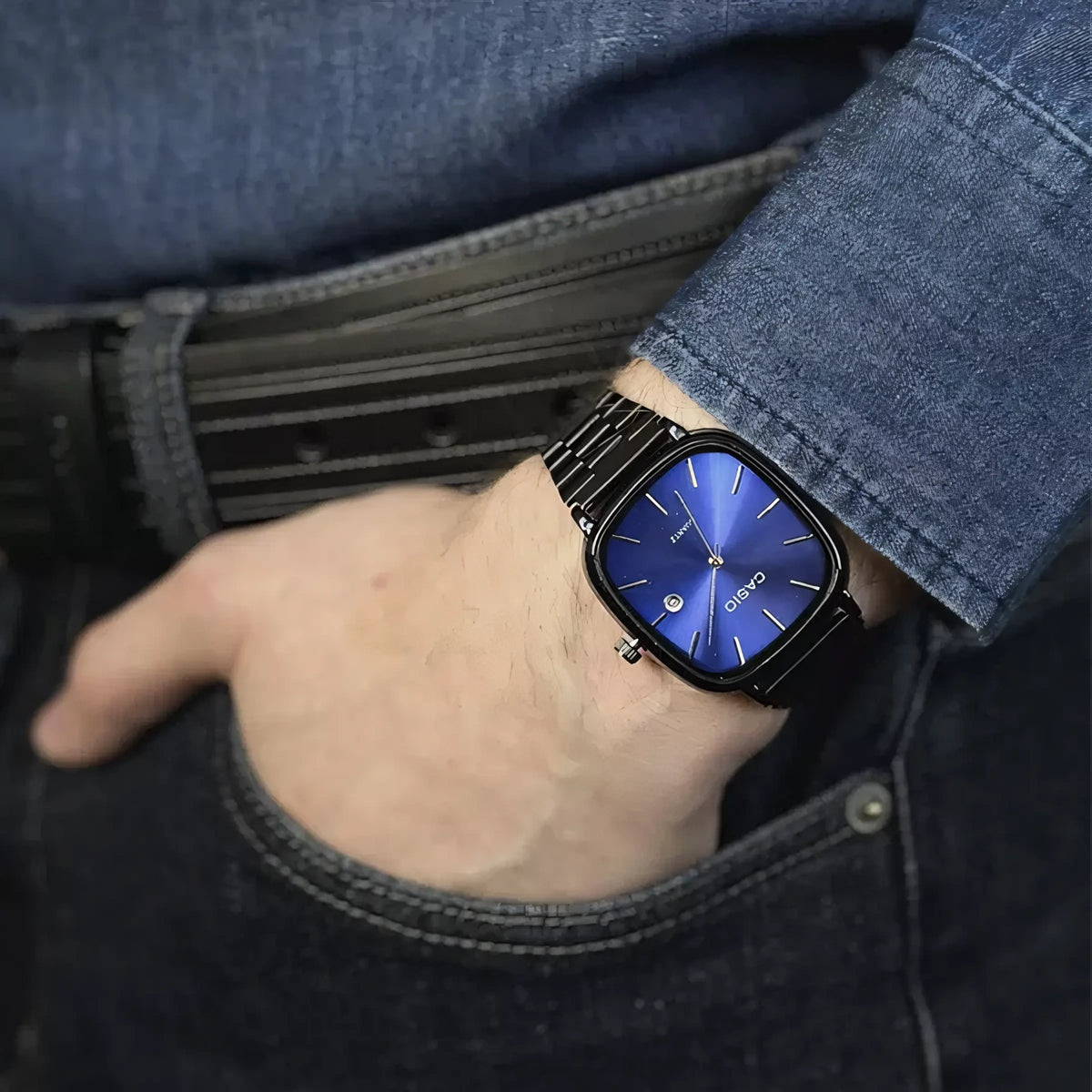 С А Ѕ I О luxus 36 mm-es óra - vízálló | átvitt acél