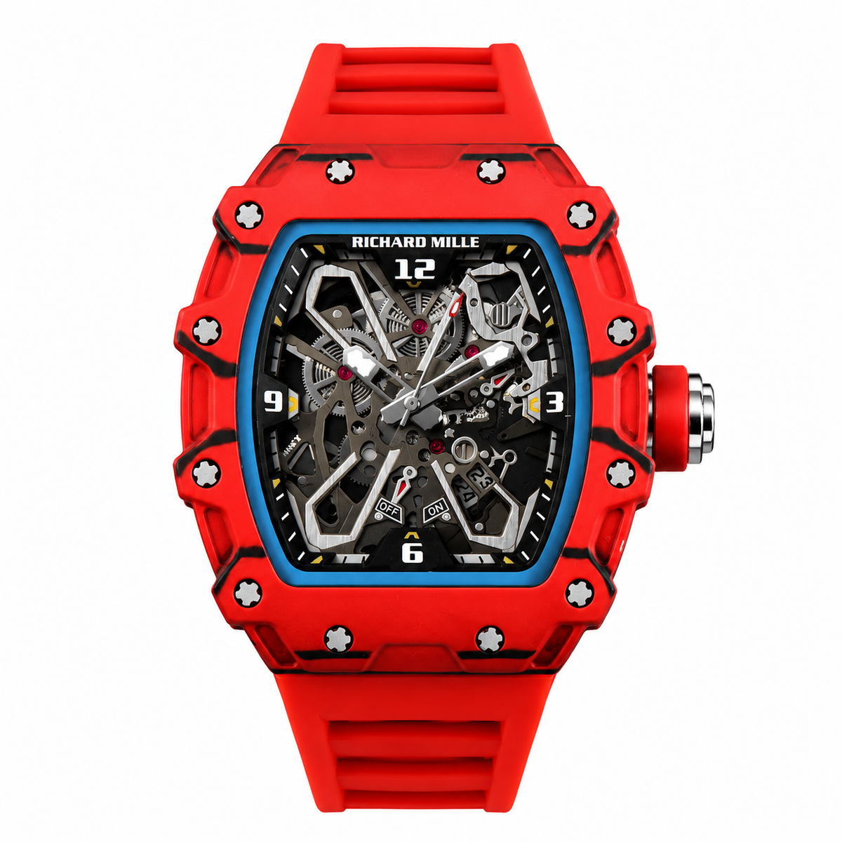 RM055 Carbon Fiber 42mm Rød-ur