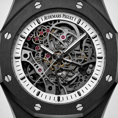 Royal Oak Skeleton 43mm – svart