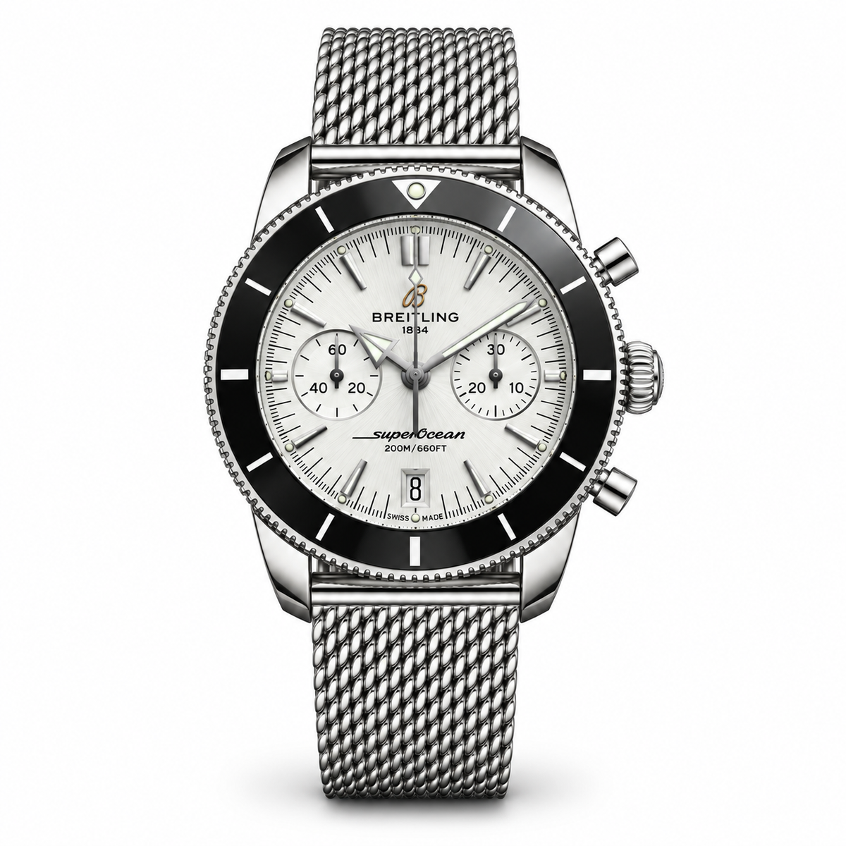 Breitling Superocean Heritage Chronograph 42mm – Maille argentée
