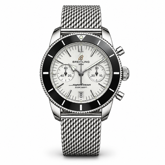 Breitling Superocean Heritage Chronograph 42mm – Silver Mesh