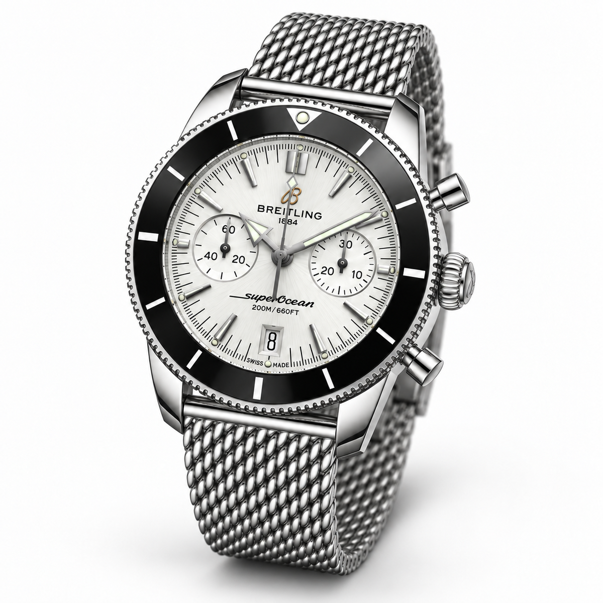 Breitling Superocean Heritage Chronograph 42mm – Maille argentée