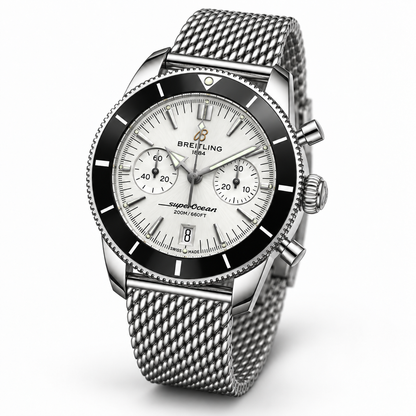 Breitling Superocean Heritage Chronograph 42mm – Maille argentée