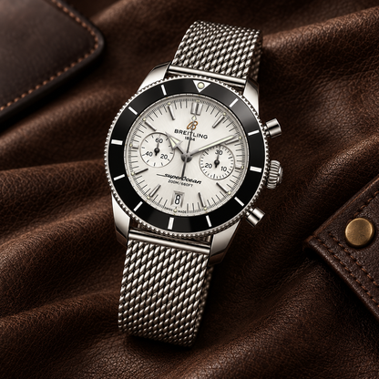 Breitling Superocean Heritage Chronograph 42mm – Maille argentée