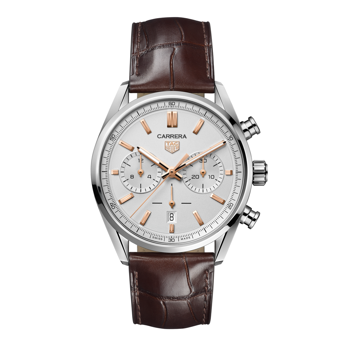 TAG Heuer Carrera Chronograph 42mm – Brunt läderarmband