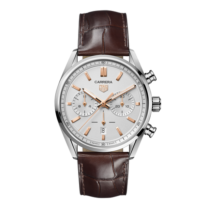 TAG Heuer Carrera Chronograph 42mm – Brunt läderarmband
