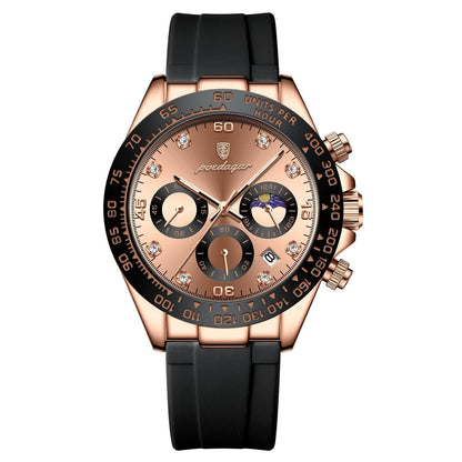 Relógio Poedagar Chronograph Fase Date