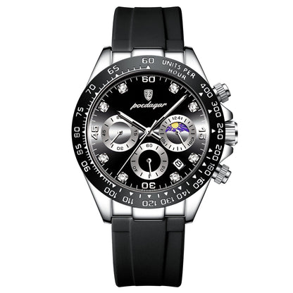 Relógio Poedagar Chronograph Fase Date