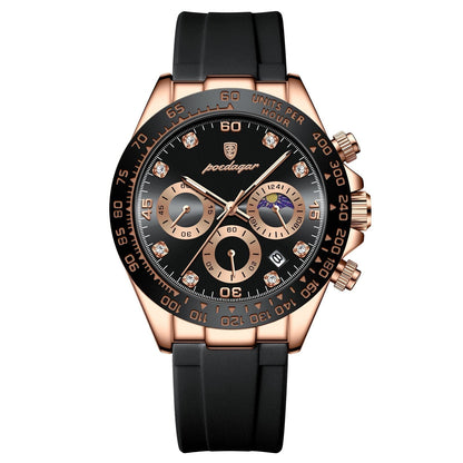 Relógio Poedagar Chronograph Fase Date