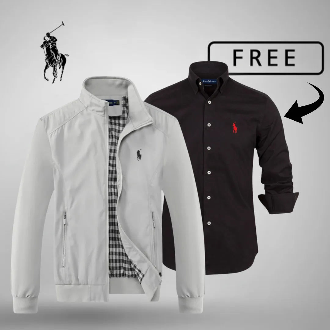 Blusão bomber casual premium com fecho™ + camisola ou camisa GRÁTIS (à sua escolha)
