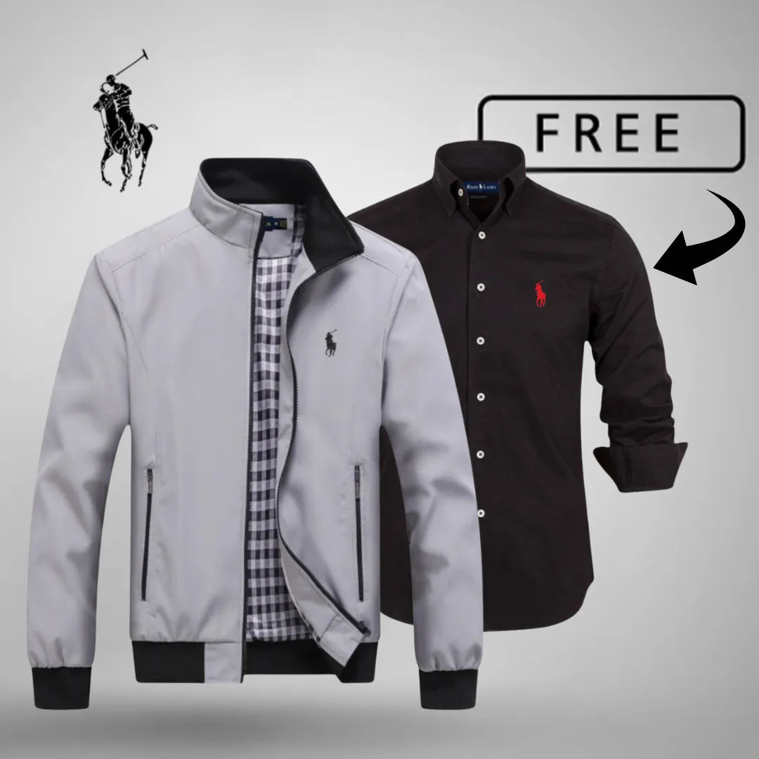 Blusão bomber casual premium com fecho™ + camisola ou camisa GRÁTIS (à sua escolha)