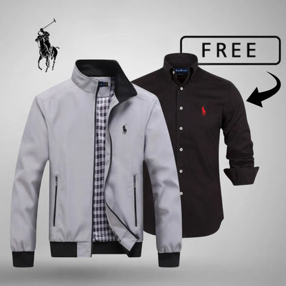 Blusão bomber casual premium com fecho™ + camisola ou camisa GRÁTIS (à sua escolha)