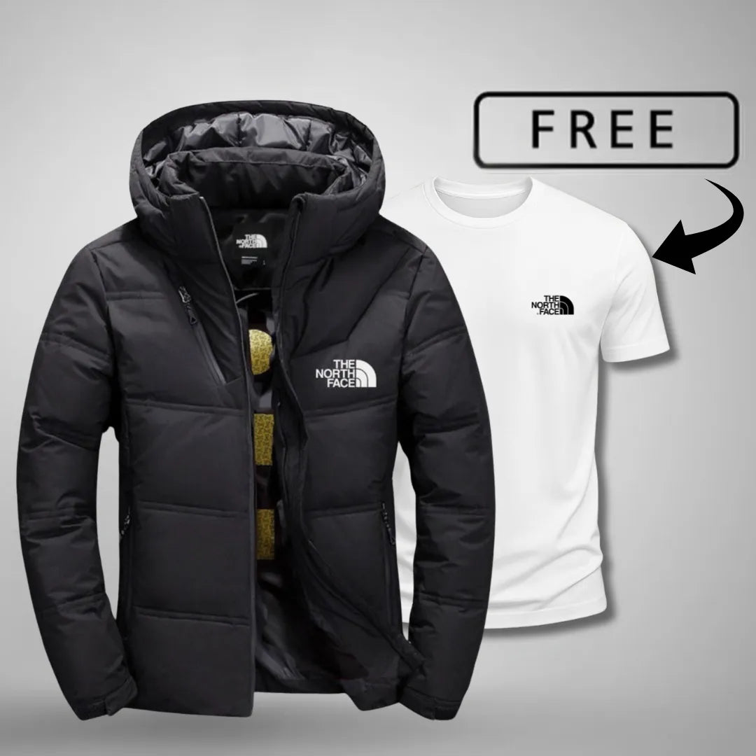 Casaco acolchoado Premium para tempo frio™ + T-shirt de oferta