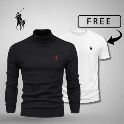 Camisola premium de gola redonda™ + T-shirt grátis hoje