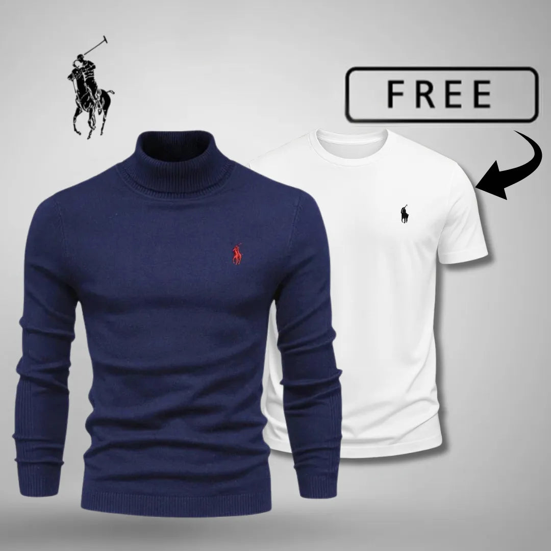 Camisola premium de gola redonda™ + T-shirt grátis hoje