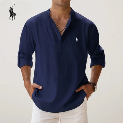 Camisa de linho de corte justo™