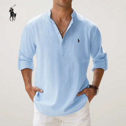Camisa de linho de corte justo™