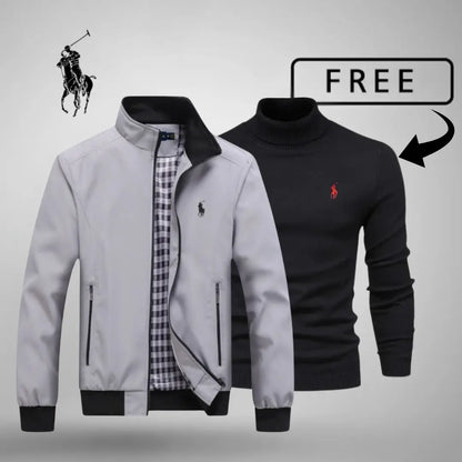 Blusão bomber casual premium com fecho™ + camisola ou camisa GRÁTIS (à sua escolha)