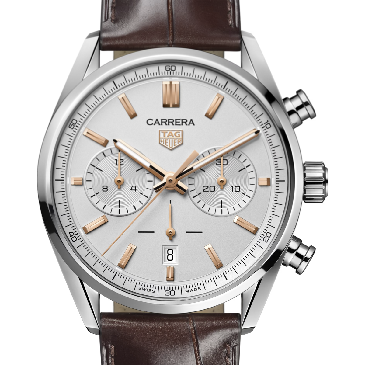 TAG Heuer Carrera Chronograph 42mm – Brunt läderarmband