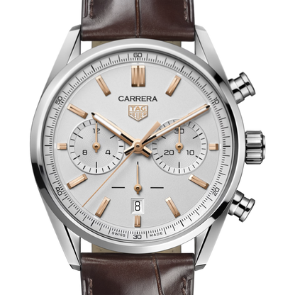 TAG Heuer Carrera Chronograph 42mm – Brunt läderarmband