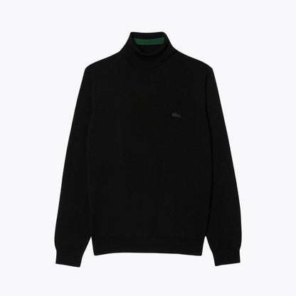 Camisola LC de lã merino com gola alta enrolada