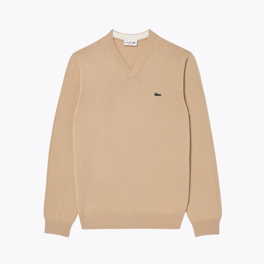Camisola LC monocromática de algodão com decote em V