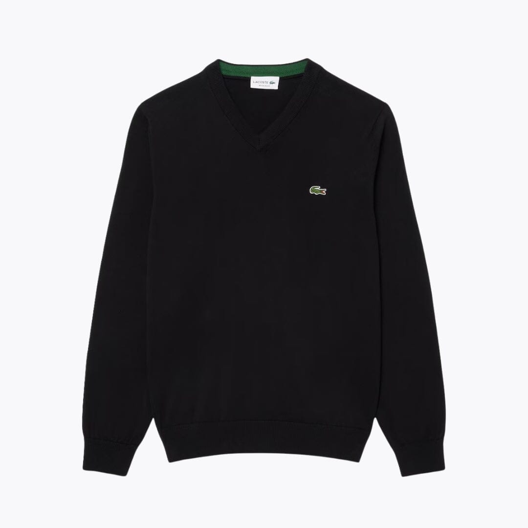 Camisola LC monocromática de algodão com decote em V