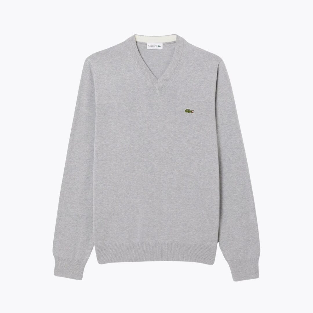 Camisola LC monocromática de algodão com decote em V