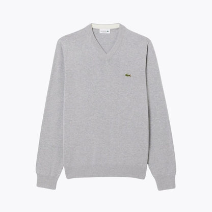 Camisola LC monocromática de algodão com decote em V