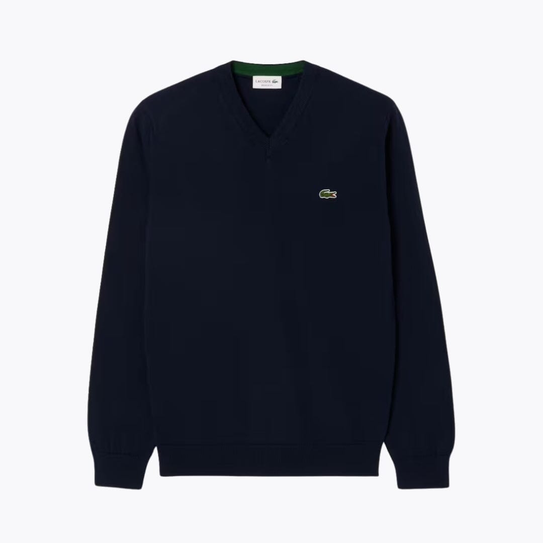 Camisola LC monocromática de algodão com decote em V
