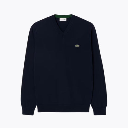 Camisola LC monocromática de algodão com decote em V