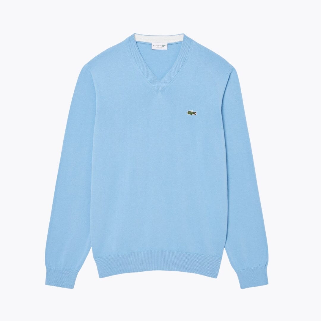 Camisola LC monocromática de algodão com decote em V