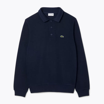 Sweatshirt LC de algodão canelado com gola polo