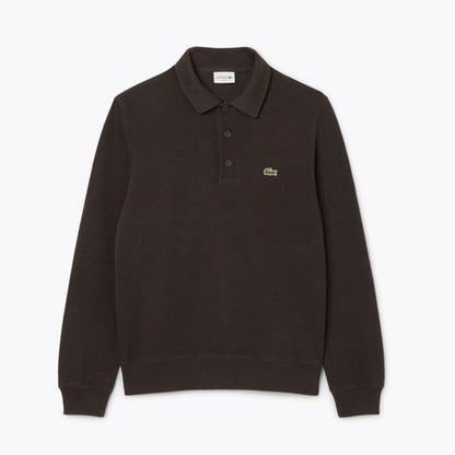 Sweatshirt LC de algodão canelado com gola polo
