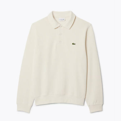 Sweatshirt LC de algodão canelado com gola polo