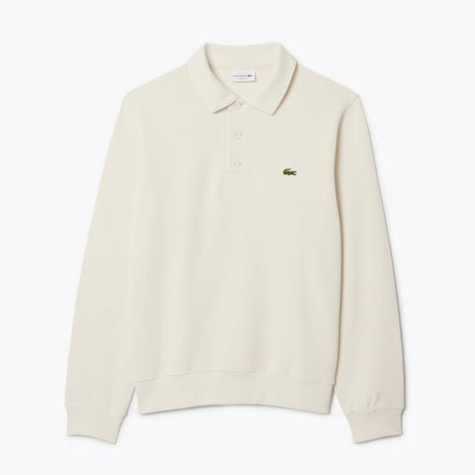 Sweatshirt LC de algodão canelado com gola polo