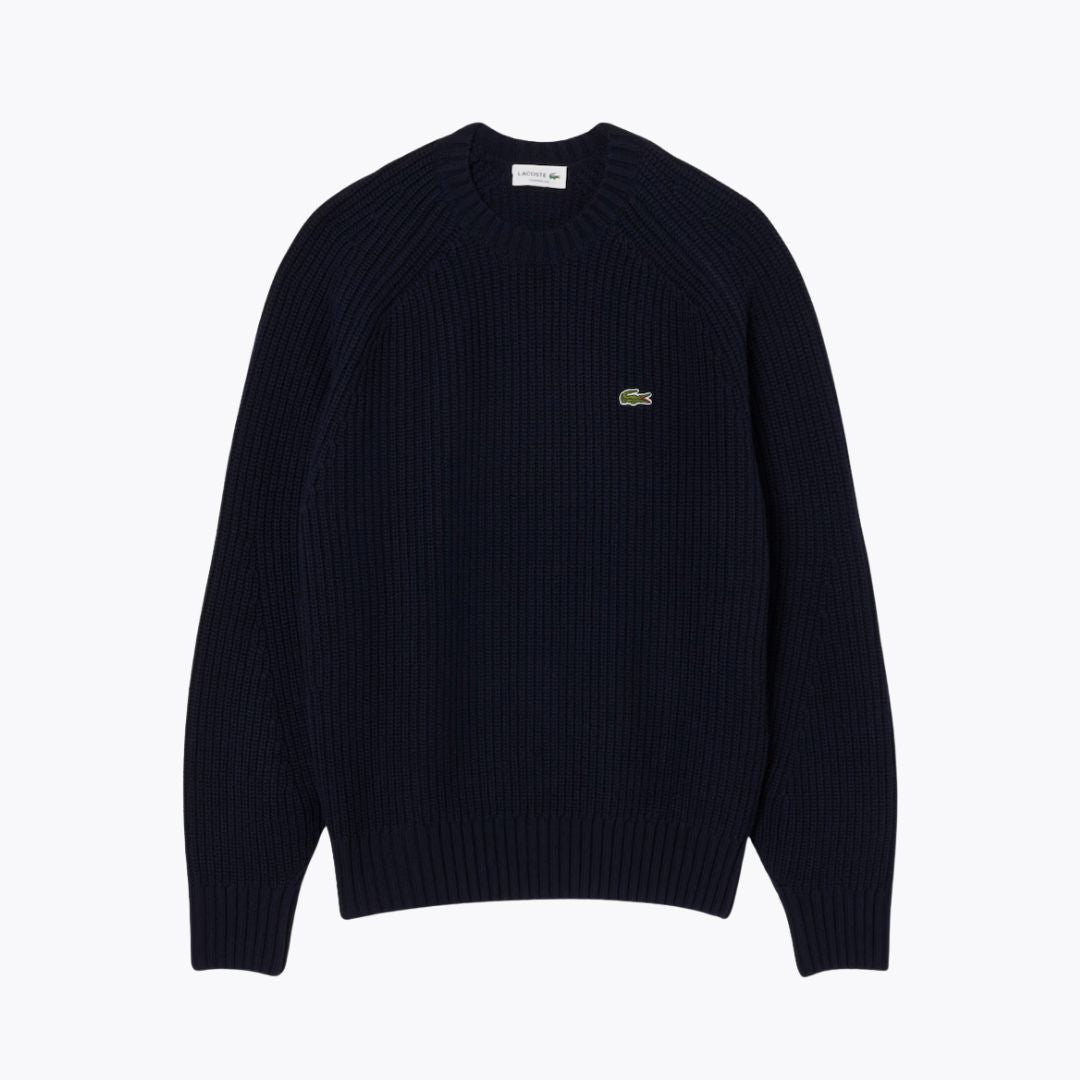 Camisola LC de lã cardada espessa com gola redonda